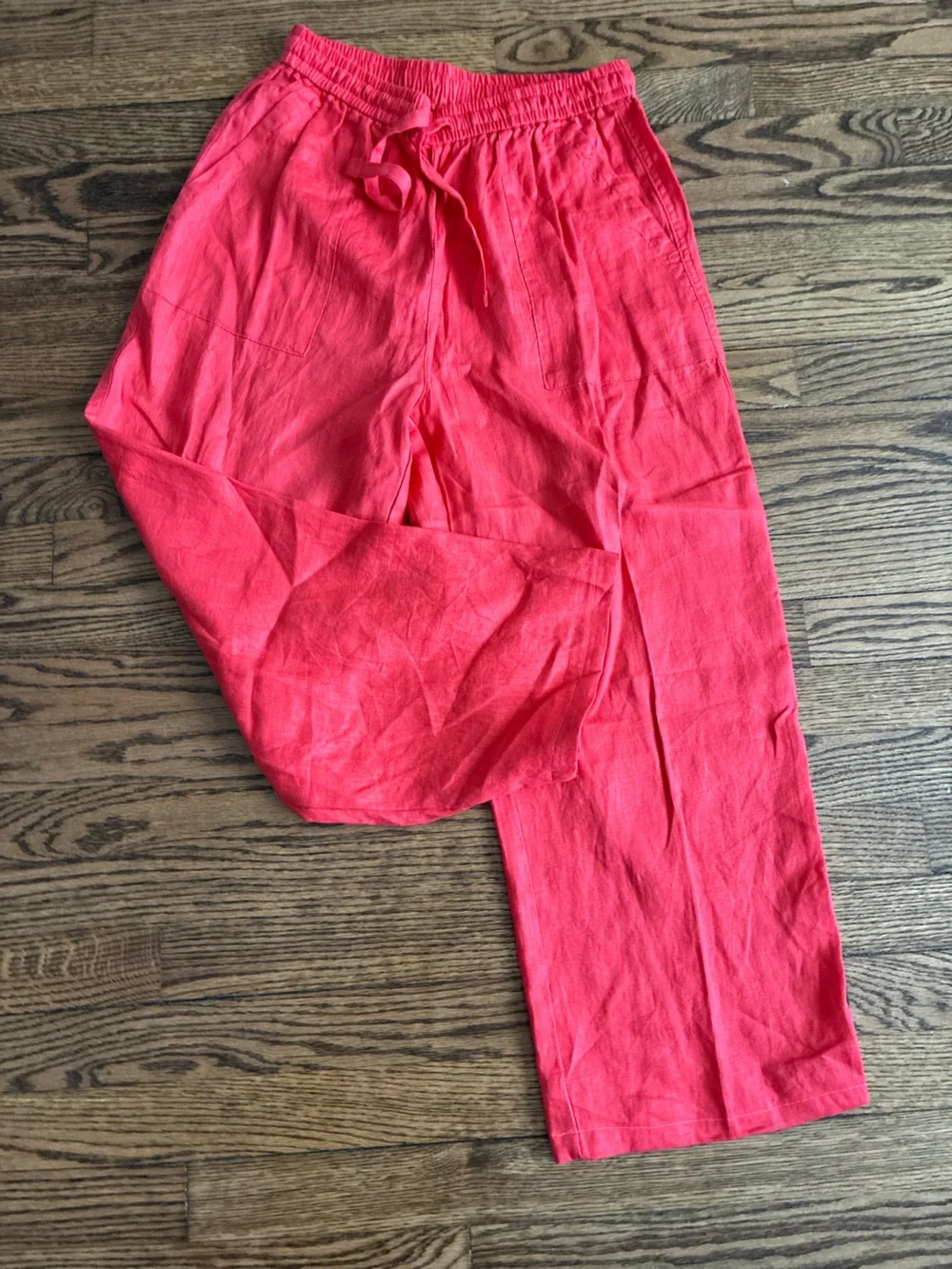 Banana Republic straight leg linen pants Small in Red